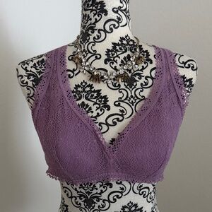 Victoria’s Secret Rare Vintage Sleep Purple / Lavender Lace Bralette size xl